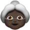 Old Woman - Black emoji on Apple